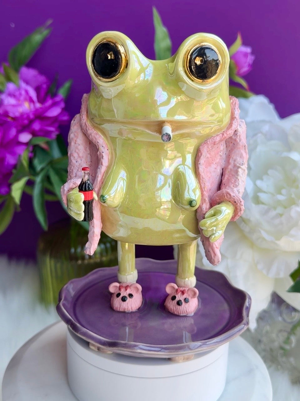 Ticket for a chance to win Stacie- the peeing frog planter.  Please read listing 💜