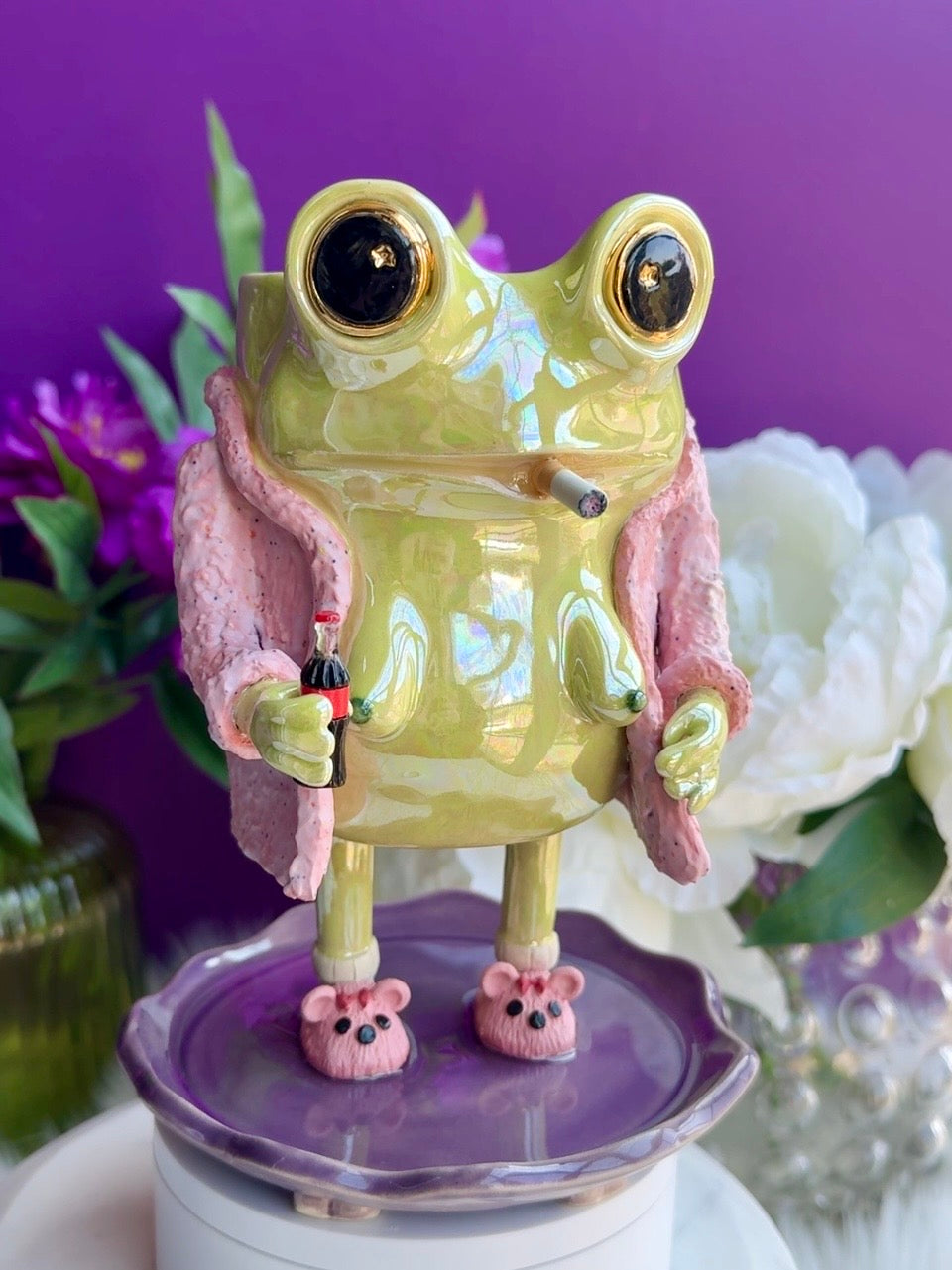 Ticket for a chance to win Stacie- the peeing frog planter.  Please read listing 💜